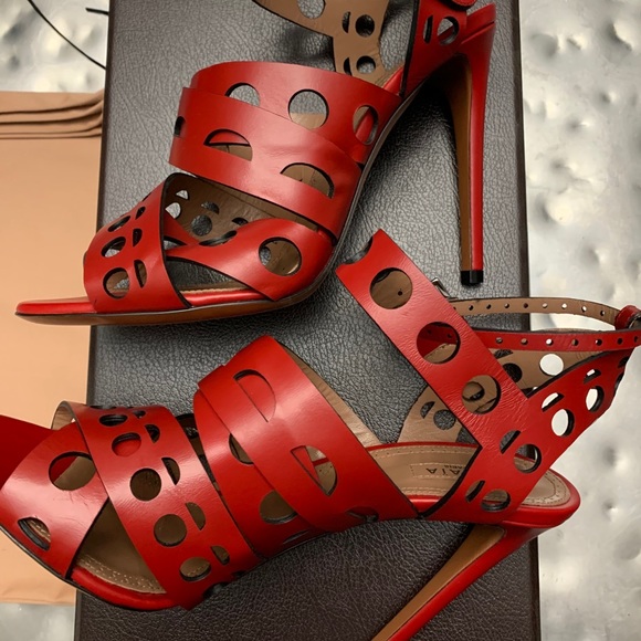 Alaia Paris Shoes Red Rare - Picture 1 of 6